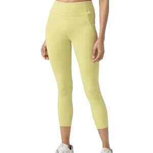 Lululemon Time To Sweat Crop 23" Leggings High Rise Skinny Wasabi Yellow 6
